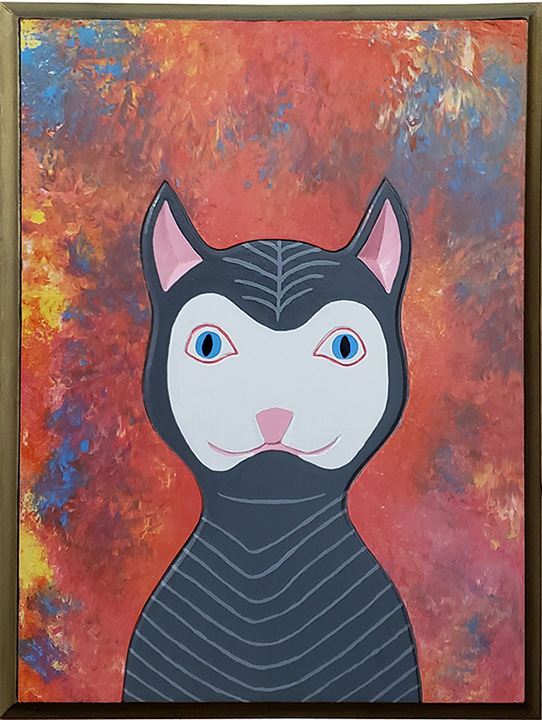 Black Cat Painting