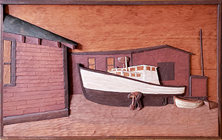 Stephen Outhouse Relief painting 