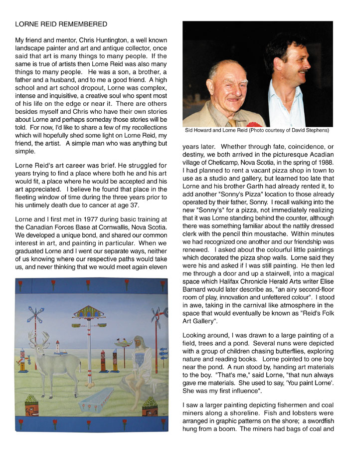 Lorne Reid Exhibition